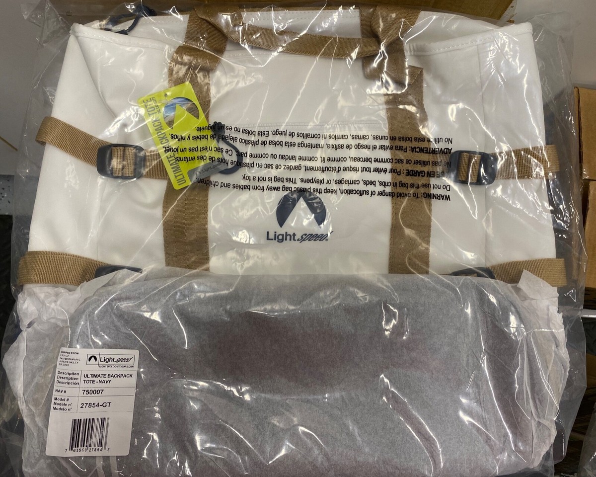 Lightspeed Outdoors Ultimate Backpack Tote Bag - Navy | eBay