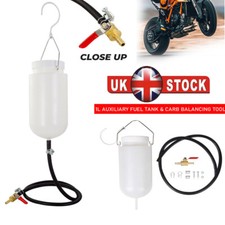 MOTORCYCLE 1L AUXILIARY FUEL TANK & CARB BALANCING GAS CONTAINER TUNING BOTTLE