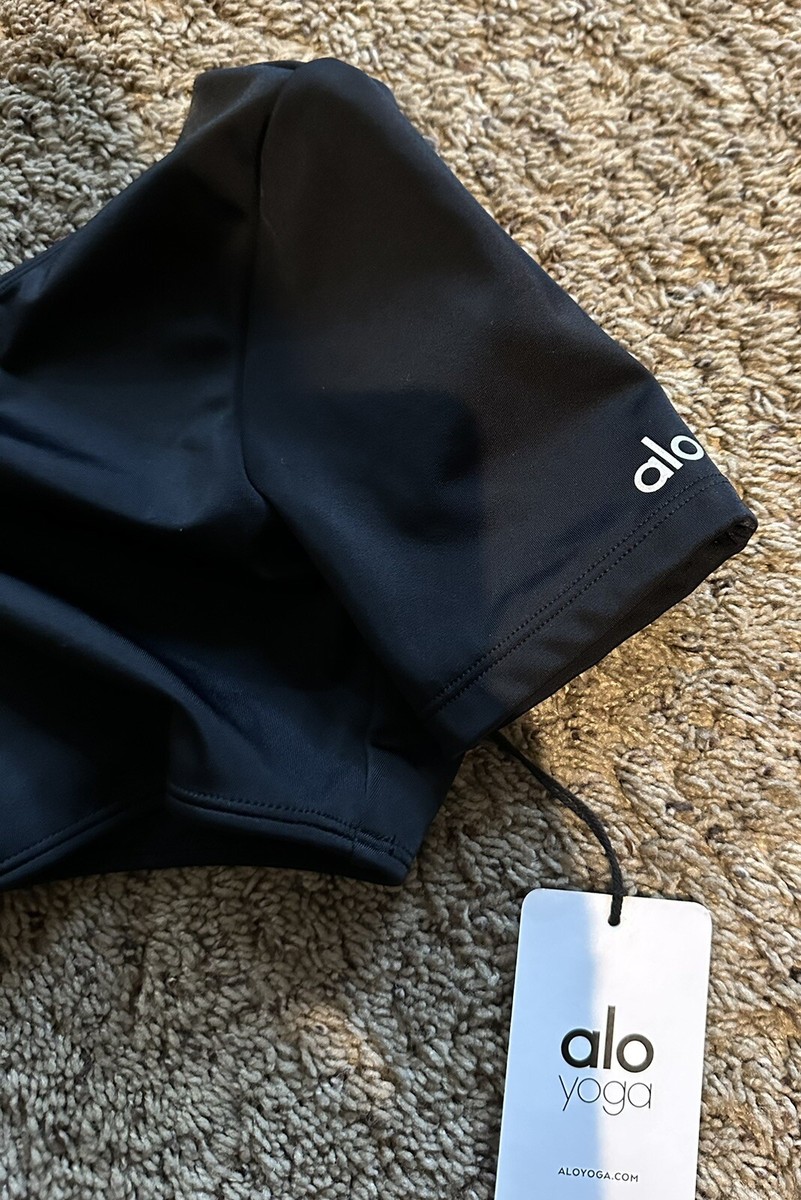 BRAND NWT!!! ALO YOGA Black Stretch Cutout Side BODY WAVE