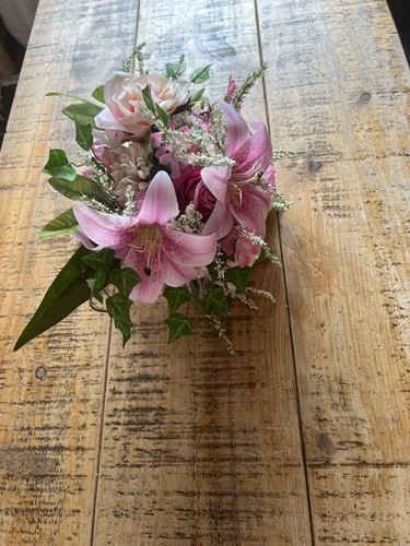Handmade Artificial Flower Bridal Bouquet - Picture 4 of 8
