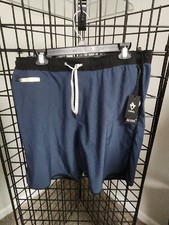 Navy Blue Swim Hike Run XL Zip Pockets Moisture Wicking Quick Dry Shorts Trunks