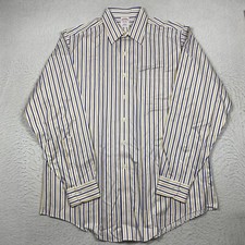 Brooks Brothers Shirt Mens 16 4/5 Multicolor Striped Button Up Long Sleeve