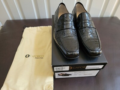Caporicci Black Leather Penny Loafers  Made in Italy Caporicci Men main image 3
