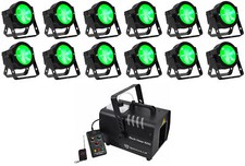 12 American DJ Dotz Par RGBL COB DMX 16x3.5 Watt LED Par Can Wash Lights Hazer