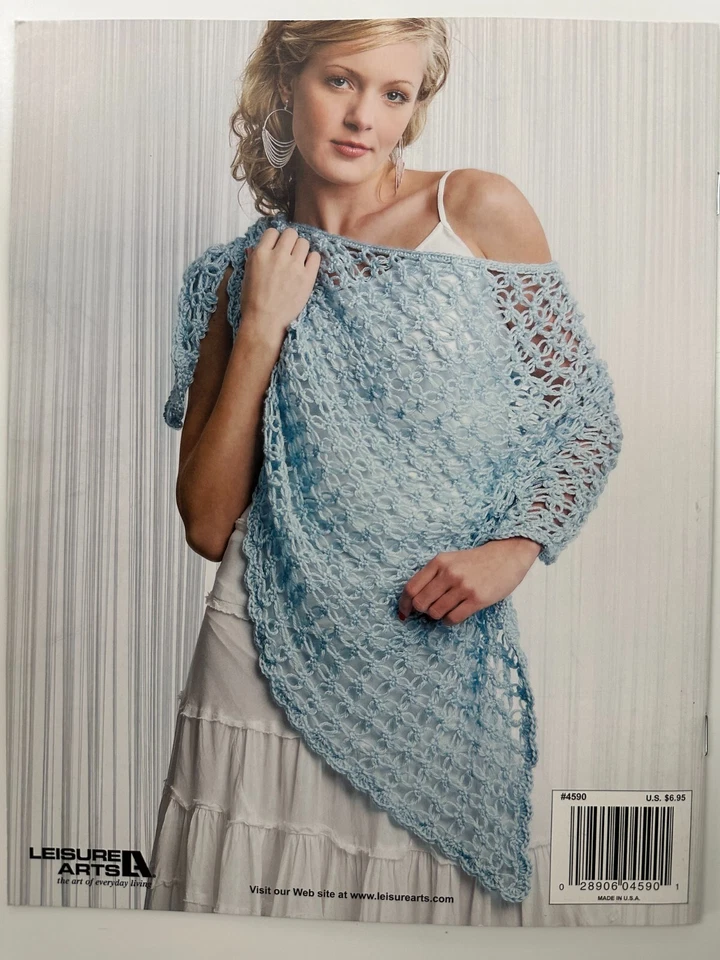 Snappy Wraps to Crochet  - 1 Shawl 3 Poncho Patterns Leisure Arts 4590 - Image 2 of 4
