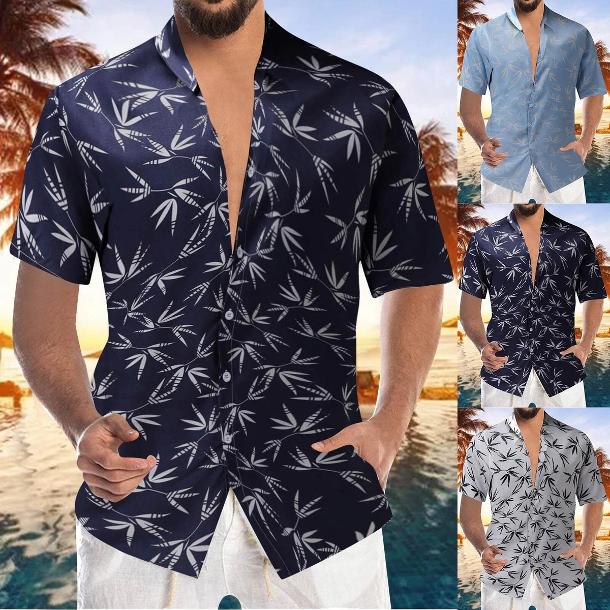 Chemise d t homme mode loisirs bord de mer plage hawa enne short