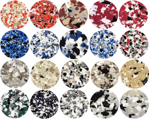 Vinyl Flake Chip Epoxy Concrete Garage Floor Paint Coating Pigment Kit