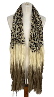 Tuch Schal Halstuch Scarf Damen Animal Print Beige Braun Tierdruck Uvp 25€