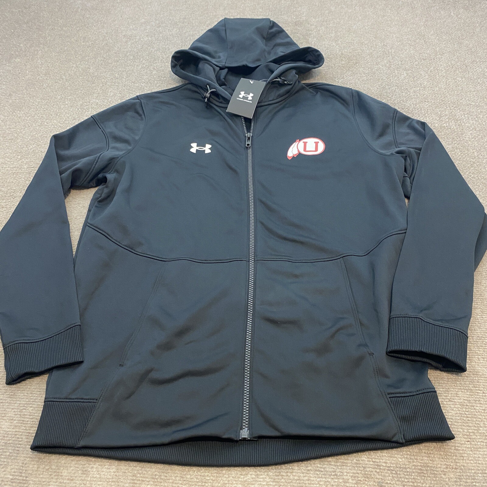 Utah Utes Under Armour Jacket Mens Medium Storm Fleece Full Zip Hoodie College