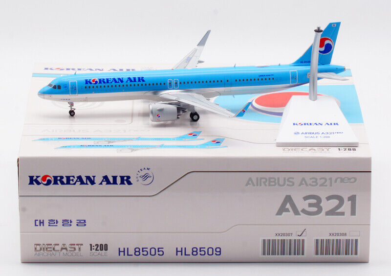 1:200 JC Wings KOREAN AIR AIRBUS A321neo Passenger Plane 1:200 JC Wings KOREAN AIR AIRBUS A321neo Passenger Plane