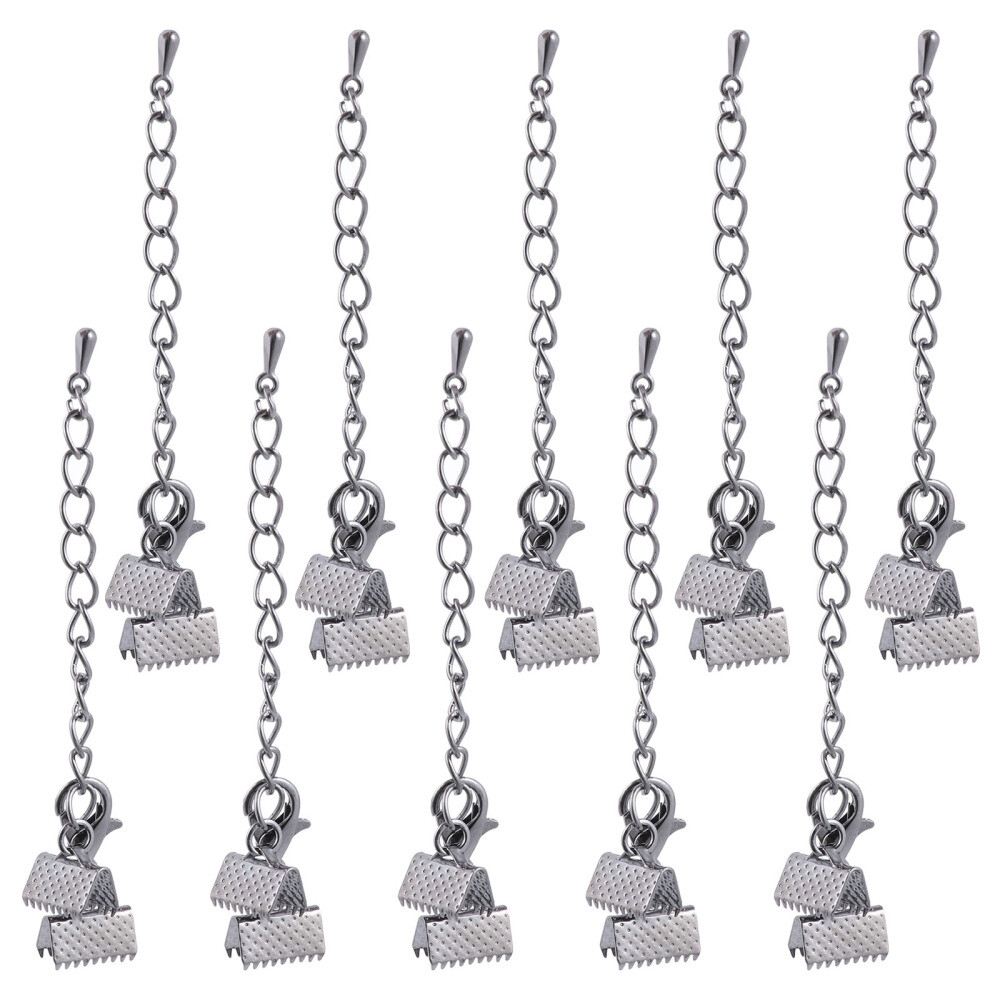 20 Pcs Ribbon End Clasps Cell Phone Card Holder Horse Buckle Clip