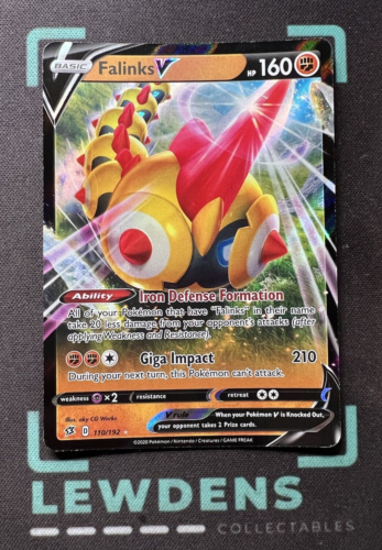 Falinks V - 110/192 - Ultra Rare - SWSH Rebel Clash - Pokemon Card - Picture 1 of 2