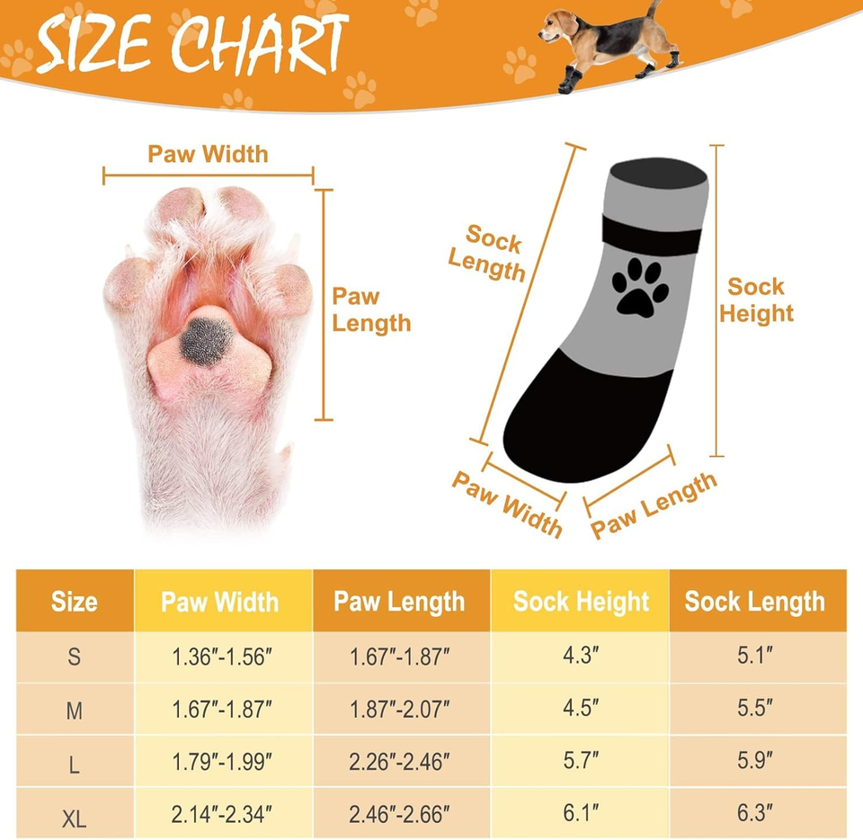 anti Slip Dog Socks to Prevent Licking Paws for Hardwood Floors Dog
