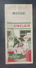 1954 Missouri road map Sinclair gas route 66
