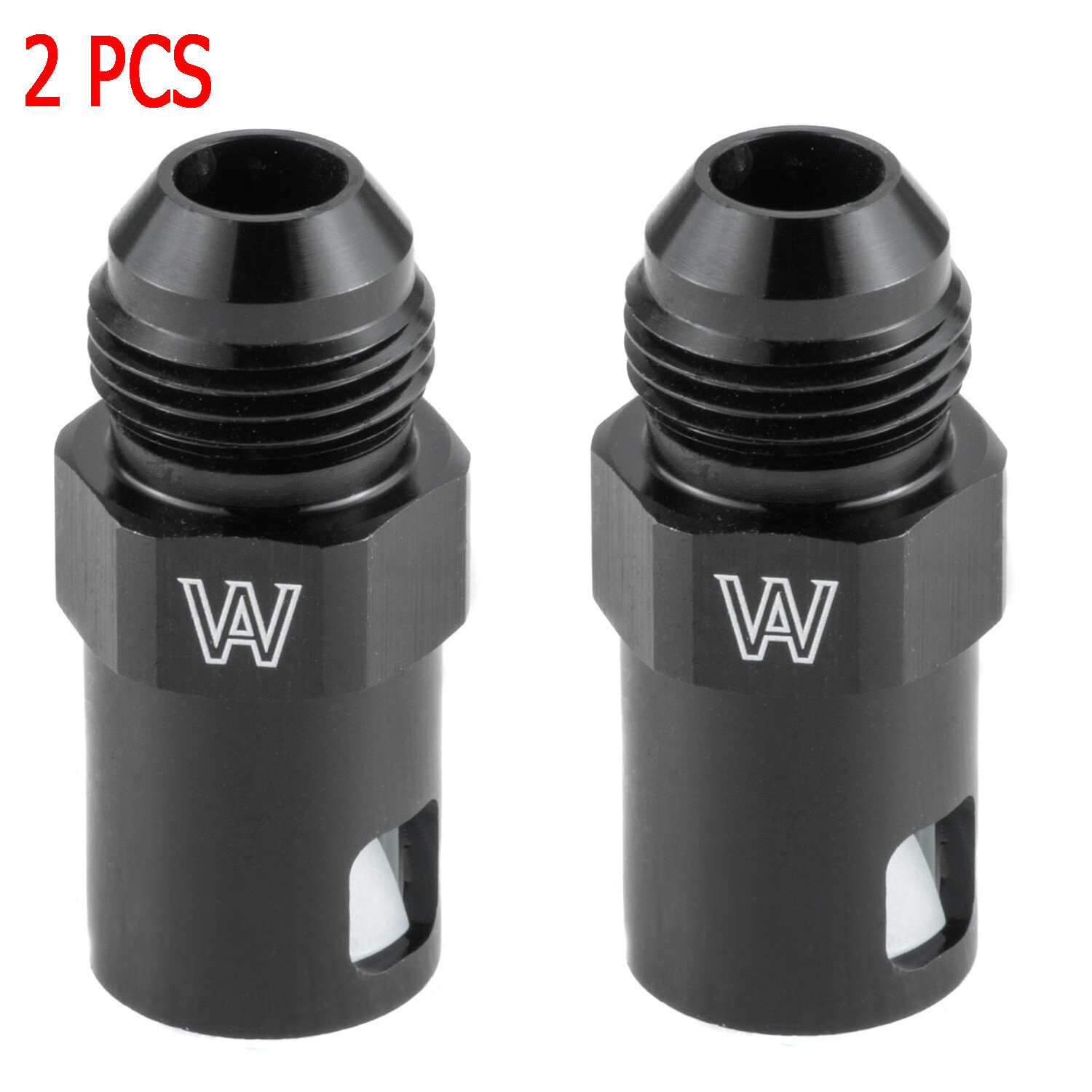 2pcs -8 AN Fuel Adapter Fitting to 5/16 GM Quick Connect LS W/Clip Female BLACK