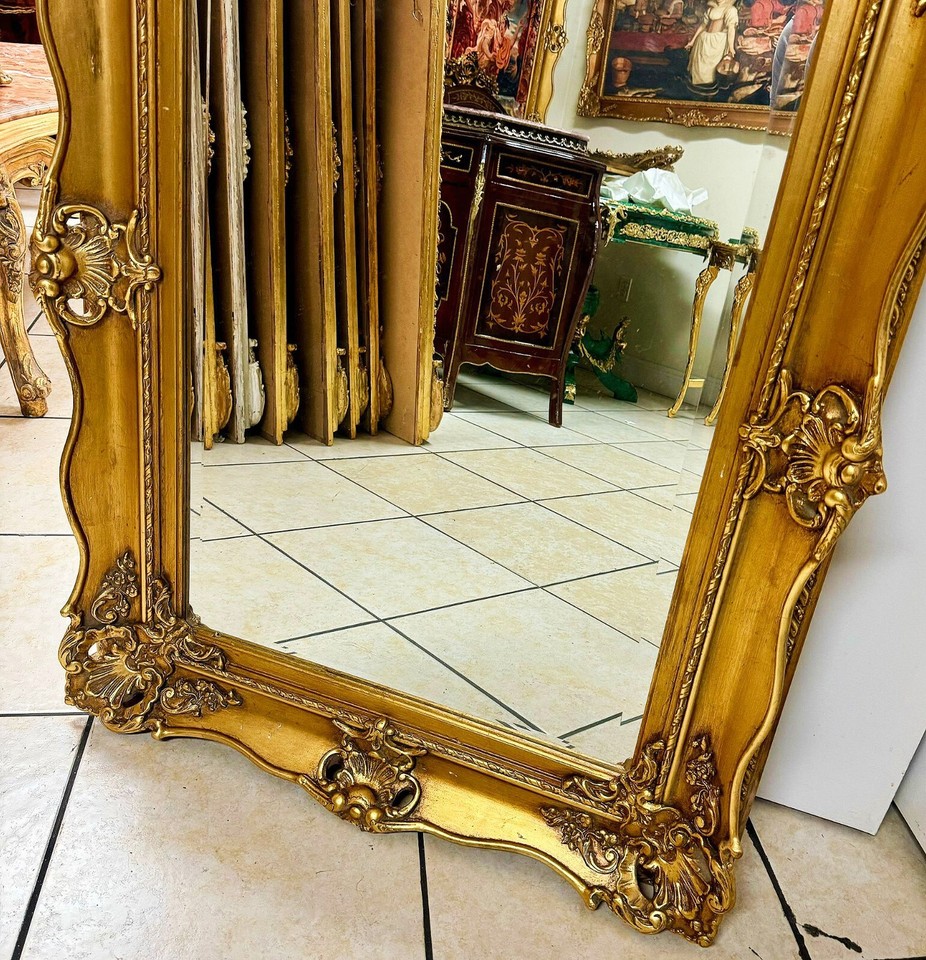 French Style Vintage Gold Wall Mirror Baroque Mirror eBay