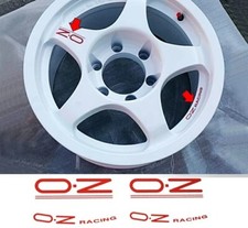 8 x O.Z Racing Red Wheel Decal Stickers Superturismo WRC F1 GT EVO Alfa Romeo