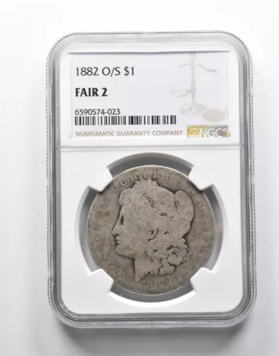 FAIR 2 1882-O/S Morgan Silver Dollar NGC Lowball Low Ball Pocket Piece *9201