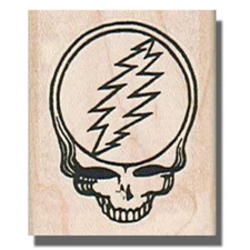NEW Rubber Stamp, Grateful Dead Skull, Dead Head, Steal Your Face, Jerry Garcia