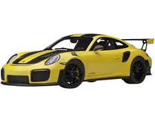 PORSCHE 911 (991.2) GT2 RS WEISSACH PACKAGE YELLOW 1/18 MODEL CAR AUTOART 78172