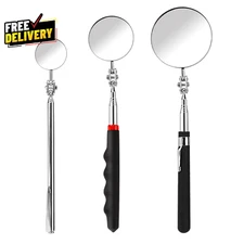 3 Pack Stainless Steel Mechanic Mirror Telescoping Inspection Mirror Extendable