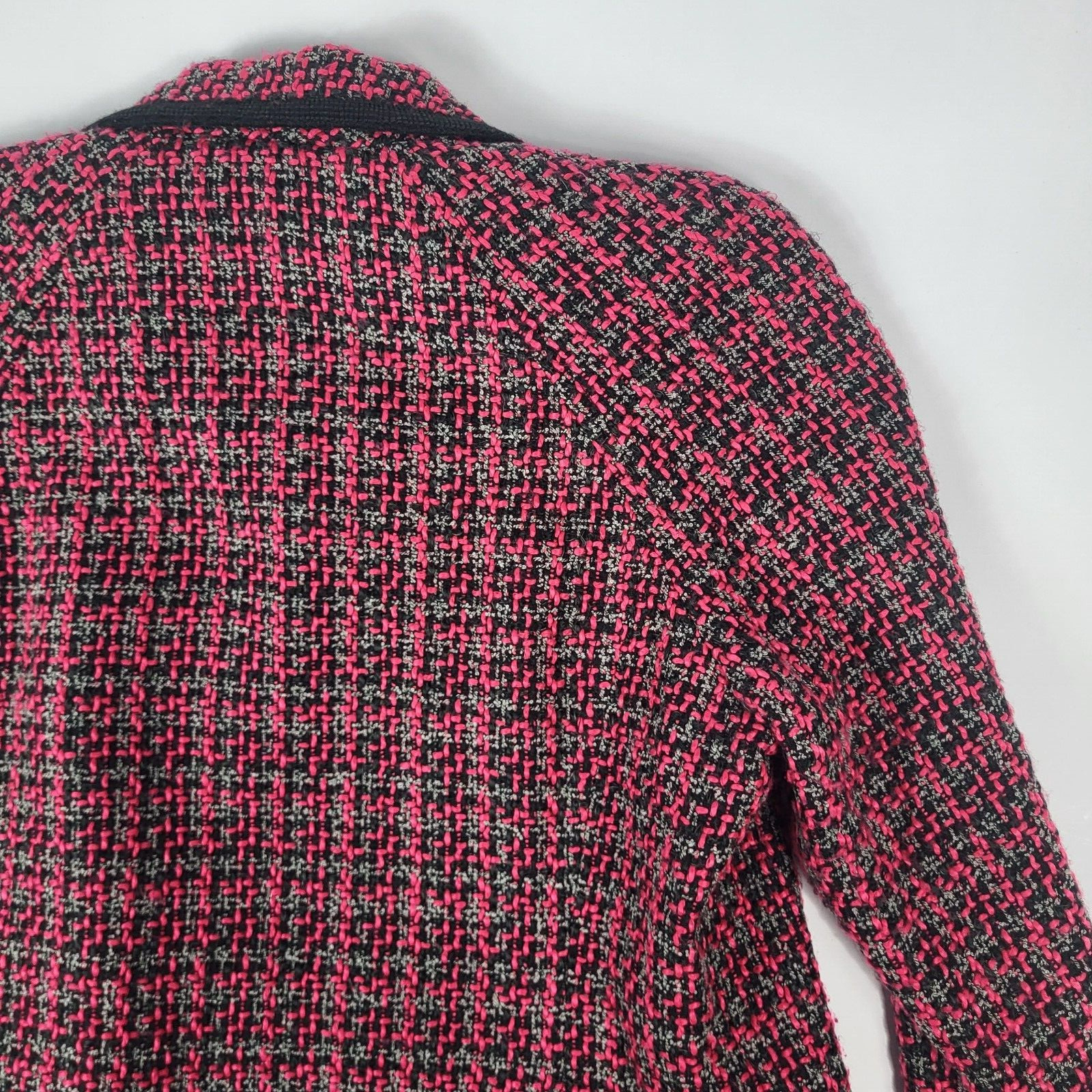 Pendleton Collared Jacket Women's 6 Pink Plaid Tw… - image 14