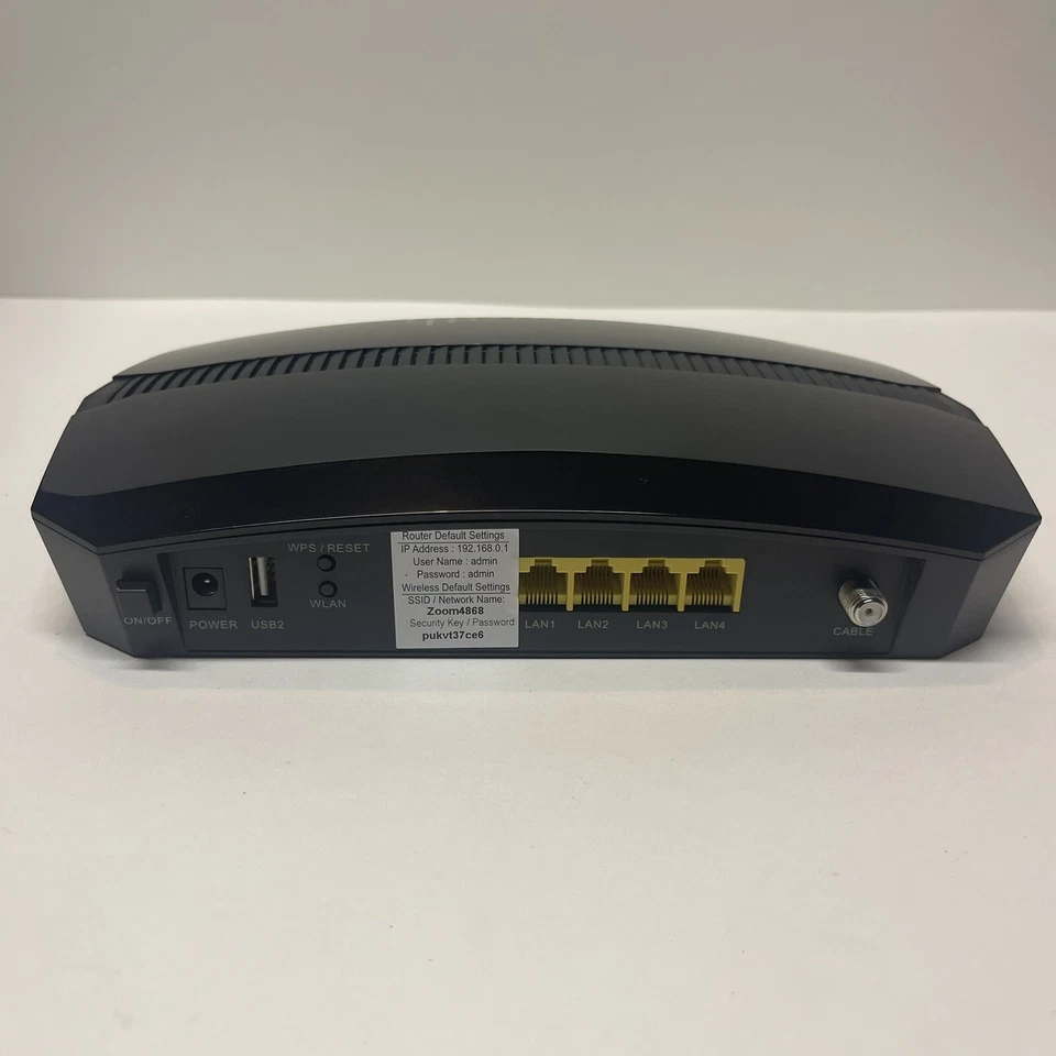 Zoom 5354 Cable Modem/Wireless 343Mbps Router Combo Gaming Speeds! - Image 4 of 4