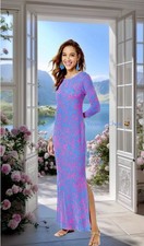 Lilly Pulitzer NWT Morgann Maxi Aura Pink Leaf An Impression $228 Size XL