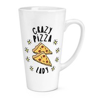 VerrüCkte Pizza Damen Stars 483Ml Groß Latte Becher Tasse Fast Food Lustig Spass