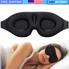 3D Travel Silk Eye Mask Sleeping Soft Padded Shade Cover Rest Relax Blind fold