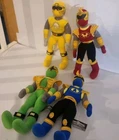 Power Rangers Plush Toys Bundle x 4 Figures. Ninja Strom Vintage