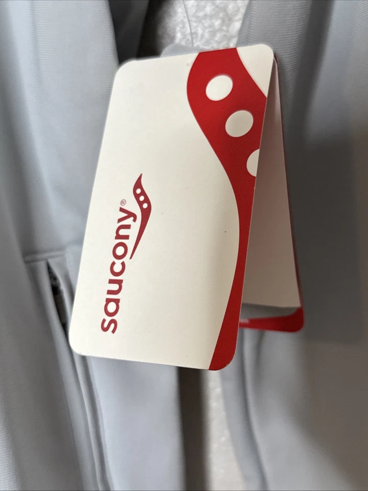 New Saucony Size M Jacket Womens Medium Artic LX Sportop NWT Gray Soft Shell - Image 2 of 4