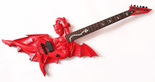 Rara chitarra elettrica scolpita ESP LTD Devil Girl Fire Red 2003 EMG-HZ novulenta