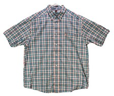 Ariat Pro Series Shirt Mens XL Blue Red Plaid Short Sleeve Button Up Workwear