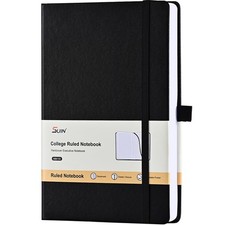 SUIN Lined Journal Notebook, Leather Hardcover Journal for Work, School, Trav...