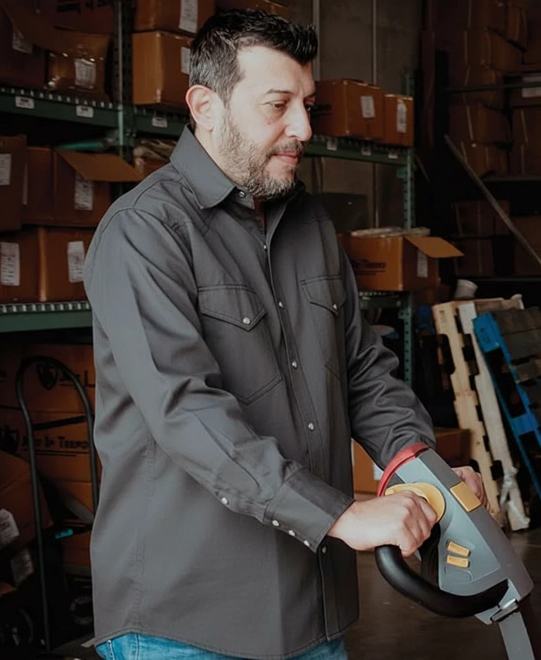 Camisa FR resistente al fuego - FRC - 88/12 mezcla de algodón, 7 oz. Foto 3 de 4