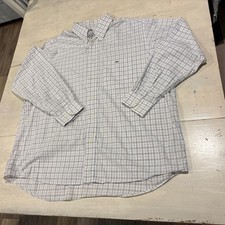 Lacoste Shirt Men  s 45 Plaid Button Down Long Sleeve Logo Crocodile