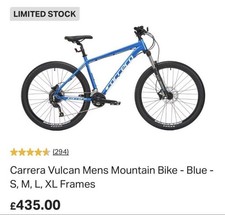 Carrera Vulcan Men's 18-Speed Mountain Bike, Blue, Large 20'' - BRAND NEW IN BOX