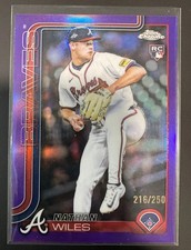 2025 Topps Chrome Update NATHAN WILES Purple Refractor #/250 (RC) Mint