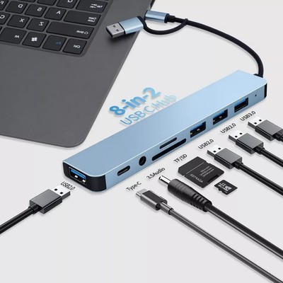 8-IN-1 Adapter MacBook USB-C Hub Apple USB 3.0 Samsung SD Micro Kartenleser