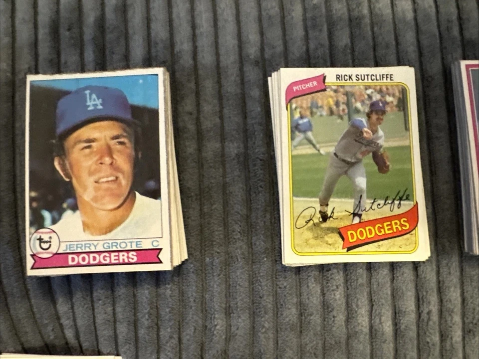 Lote de tarjetas de béisbol de los Dodgers de Los Ángeles años 70 - 90 Foto 4 de 4