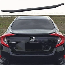2016-2019 2020 2021 Honda Civic 4dr Sedan MATTE BLACK Factory Style Lip Spoiler