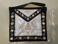 HAND EMBROIDER MASONIC GRAND PAST MASTER APRON WHITE BEST QUALITY