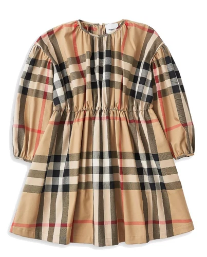 NUOVO ABITO BURBERRY COTONE ELASTICIZZATO SAVANA CHECK 12 MESI