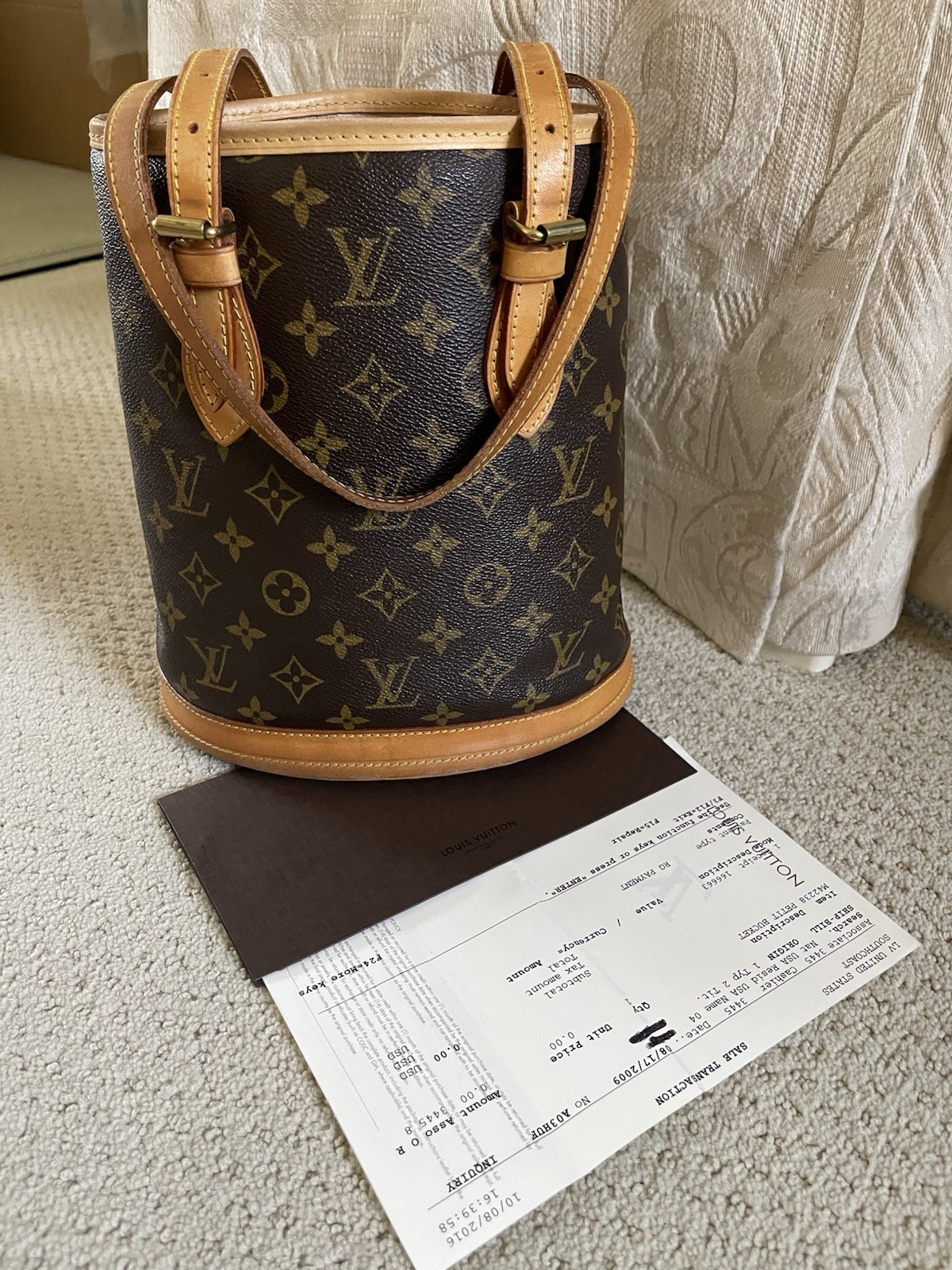 LOUIS VUITTON PETIT BUCKET MONOGRAM CANVAS SATCHE… - image 14