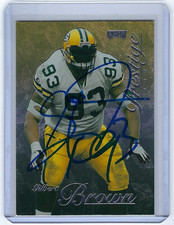 1998 PACKERS Gilbert Brown signed card Playoff Prestige Hobby #15 AUTO Autograph