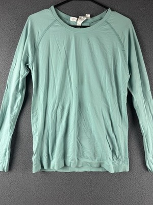 Athleta Women's Seamless Long Sleeve Top Light Blue Size Large