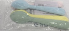 IKEA Kalas Kids Plastic Spoon Multi-Color Tableware 4 Pack Pink Blue Yellow
