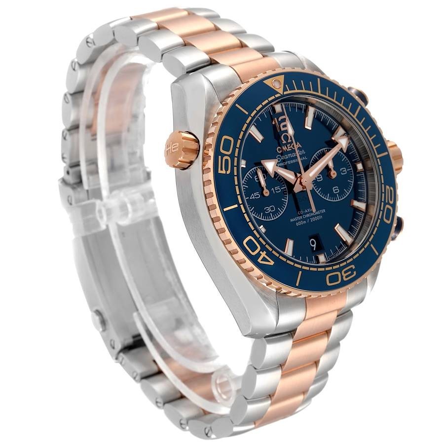 Omega Seamaster Planet Ocean Blue Dial Men's Watch - Two-Tone Luxury image 6