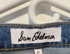 $119 Sam Edelman Wide Leg Ankle Solstice 5 Pocket Blue Denim Trouser Jeans Sz 27 — photo 5